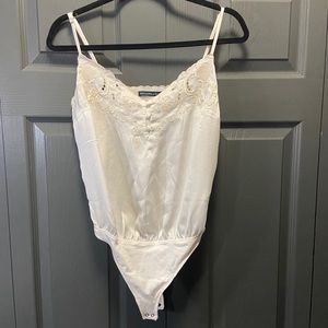 A&F ivory silk body suit WORN ONCE